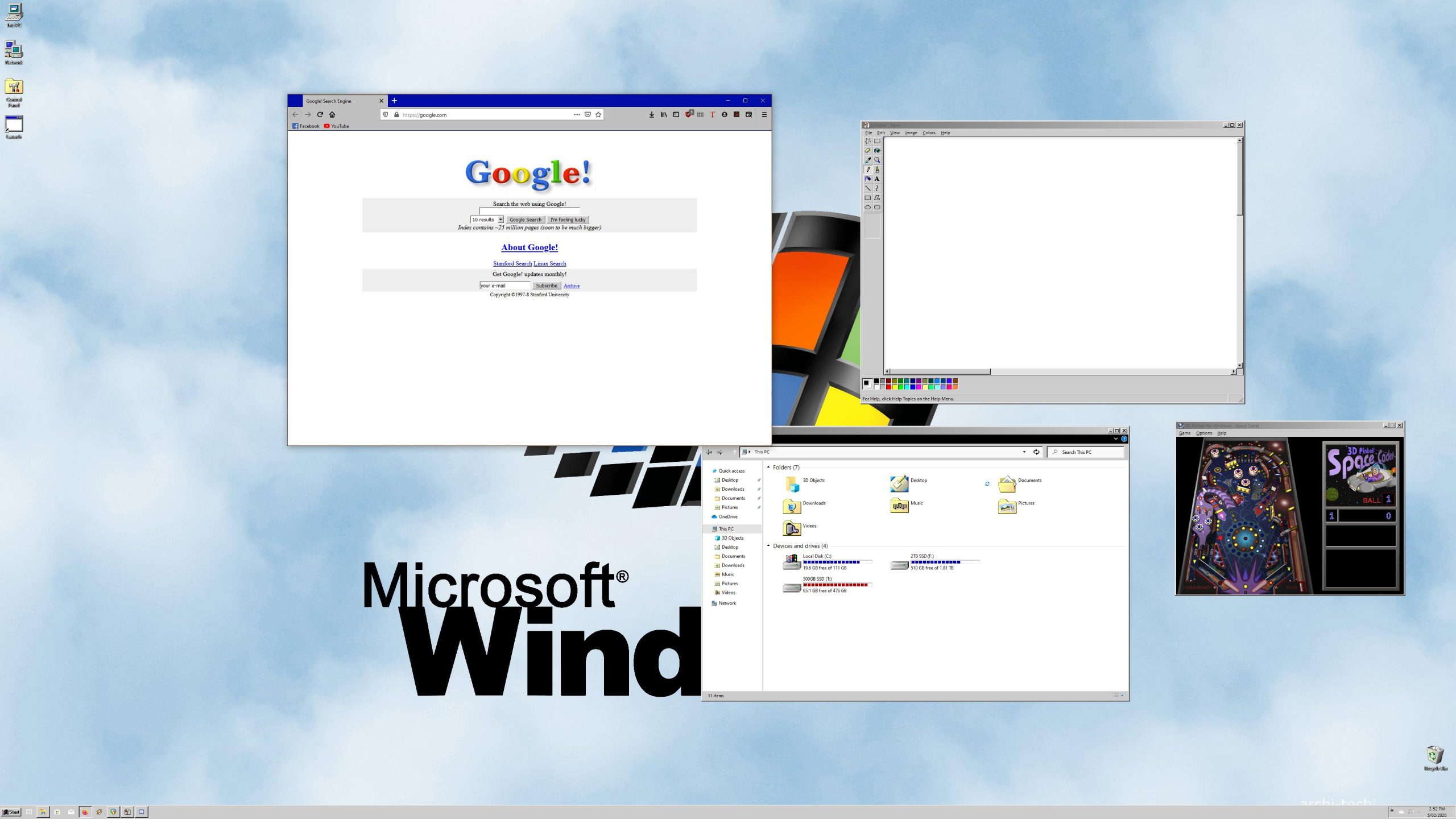 Windows 10 como Windows 98