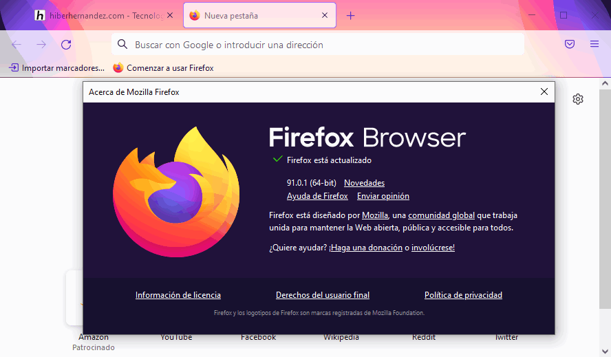 Firefox 91.0.1