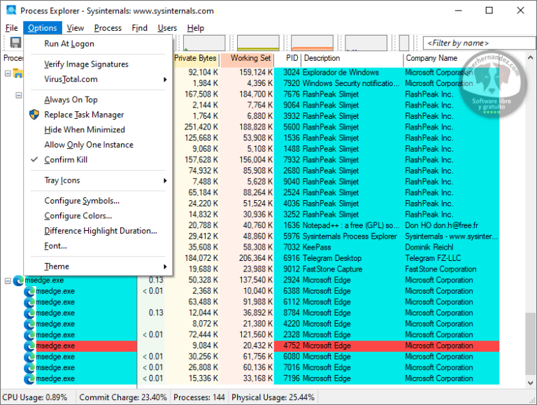 Process Explorer - hiberhernandez