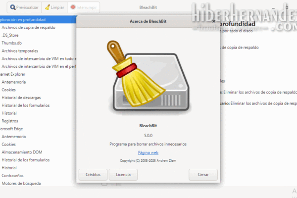 BleachBit 5.0: Más soporte de software para Linux; pero deja de ser compatible con Windows XP y 7